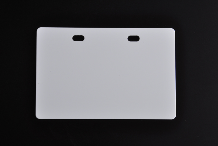 PVC標牌60*90mm雙孔，可打印標牌